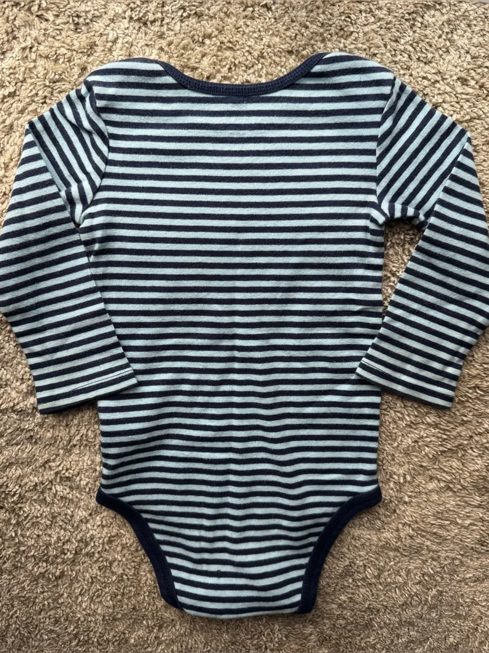 Carter’s Simple Joys Blue Striped Long Sleeve Bodysuit 18M